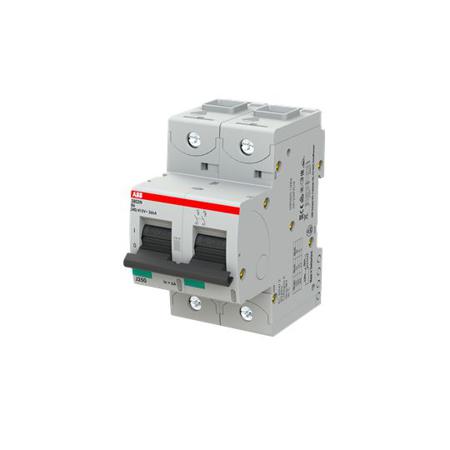 2CCS892001R0065 ABB S802N MCB, 2P, 6A Curve B, 690V AC, 36 kA Breaking Capacity
