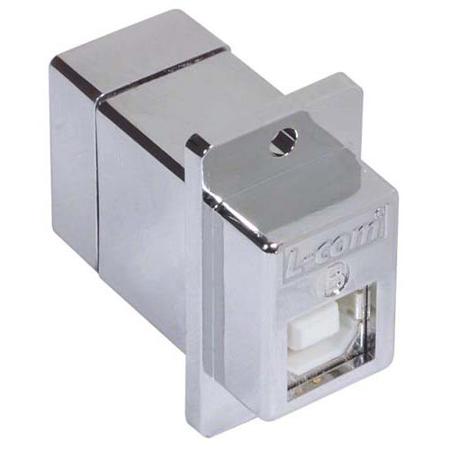 ECF504-BAS L-Com Straight, Panel Mount, Plug- Single Port Type Type A, Type B USB Connector