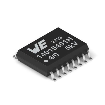 18014015401H  Wurth Elektronik, 4-Channel Digital Isolator 150Mbps, 5 KV, 16-Pin SOIC