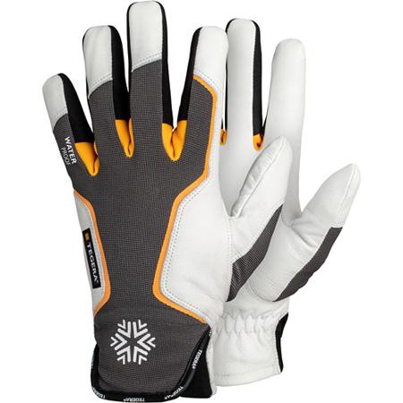 7795-7 Tegera TEGERA Grey, White Leather Waterproof Work Gloves, Size 7