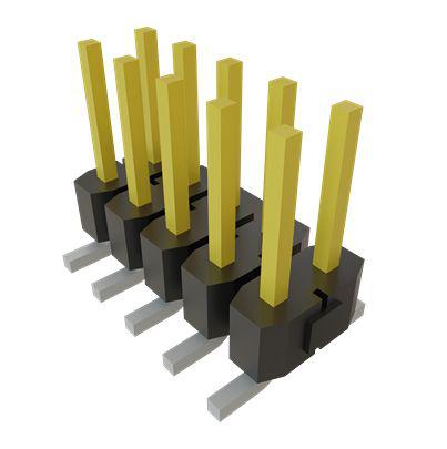 TSM-105-01-S-DV-A Samtec TSM Series Vertical Surface Mount PCB Header, 10 Contact(s), 2.54mm Pitch, 2 Row(s), Unshrouded