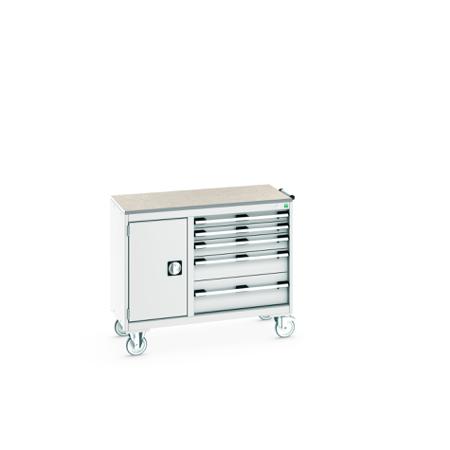 41006014-16V Bott 1 Door, 5 Drawer Sheet Steel Floor Standing Storage Cabinet, 1050 X 525 X 890mm