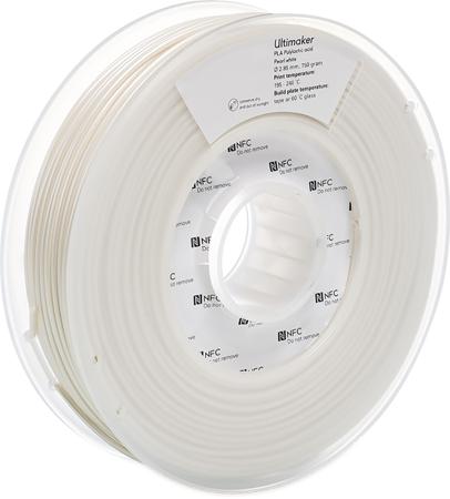 1620 Ultimaker 2.85mm Pearl White PLA 3D Printer Filament, 750g