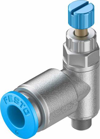 GRLA-M5-QS-6-RS-D Festo GRLA Series Tube Exhaust Valve, 6mm Tube Inlet Port x M5 Male Outlet Port x 6mm Tube Outlet Port, 197578