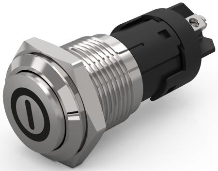 82-4162.1000.B001 EAO 82 Series Push Button Switch, Momentary, Panel Mount, 16mm Cutout, SPDT, 240V, IP65, IP67