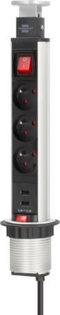 1396201013 brennenstuhl 2m 3 Socket 2P+T Socket, 230 V, IP20