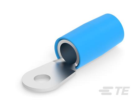 324113 TE Connectivity, TERMINYL Insulated Ring Terminal, 5/16, M8 Stud Size, Blue