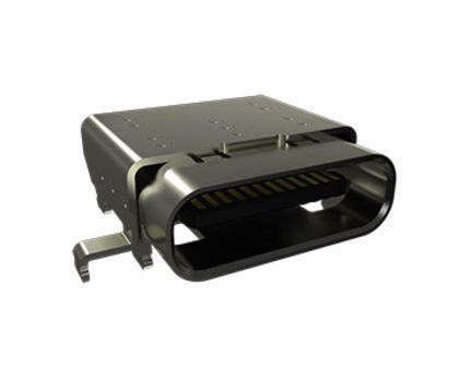 12402073E512A Amphenol Communications Solutions Right Angle, SMT, Socket- Single Port Type C 4.0 USB C Connector