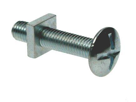 193-3386 M10 X 20  ROOFING BOLTS & NUTS BZP