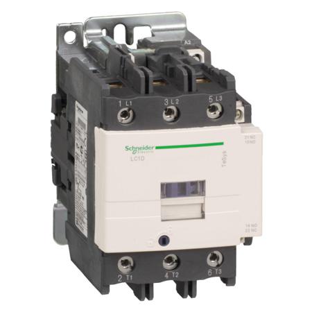 LC1D80L6 TeSys D LC1D Contactor, 208 V Coil, 3 Pole, 80 A, 1 NO + 1 NC