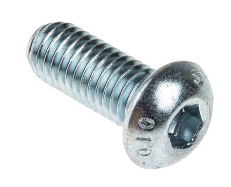 483-9739 RS PRO Bright Zinc Plated Steel Hex Socket Button Screw, ISO 7380, M8 x 20mm