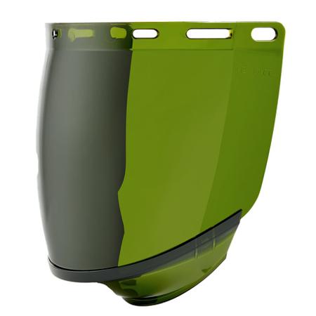 RLY00353 Riley Clear Flip Up PC Face Shield with Face Guard , Resistant To Chemical splash, Impact