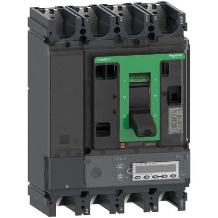 C40W45E400 Schneider Electric, ComPacT MCCB 4P 400A, Fixed Mount