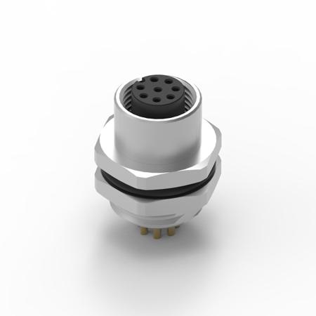 643060100608 Industrial Circular Connectors, 8 Contacts, Panel Mount, M12 Connector, Socket, Female, IP68, WR-CIRC Series