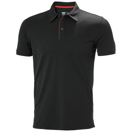 79248_991-XL Helly Hansen Kensington Tech Black Polyamide Polo Shirt, UK- XL, EUR- XL