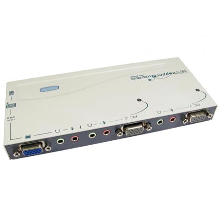 KVM-627A Rextron 2 Port Dual Monitor USB SVGA, VGA KVM Switch, 1920 x 1440 Maximum Resolution