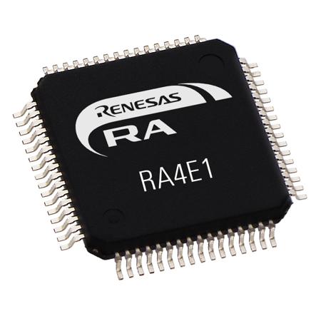 R7FA4E10D2CFM-AA0 MCU RA4 ARM CM33 100MHZ 512K/128K QFP64
