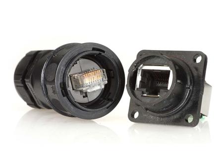 RJF5442M1 Amphenol Socapex RJF544 Series Female RJ45 Connector, Panel Mount, Cat5e Straight 1 Port 8 -Way