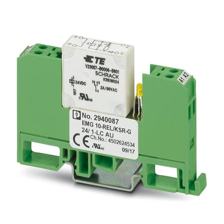 2940087 Phoenix Contact EMG Series Relay Module, DIN Rail Mount, 24V dc Coil, SPST, 2A Load