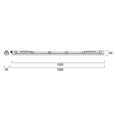 90074 Sylvania 26.6 W LED Batten Light, 240 V LED Batten, 1.28 m Long, IP65