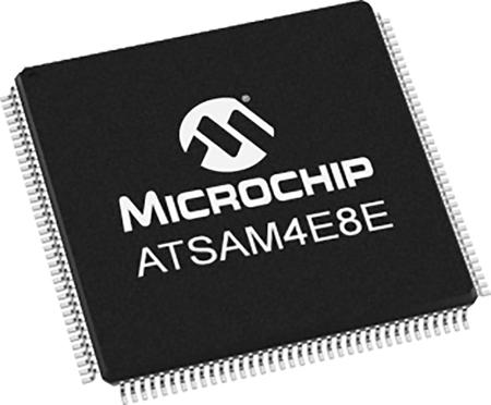 ATSAM4E8EA-AU Microchip , 32bit Microcontroller, 120MHz, 512 kB Flash, 144-Pin LQFP
