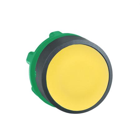 ZB5AA5 Schneider Electric Harmony XB5 Series Yellow Spring Return Push Button Head, 22mm Cutout, IP66, IP67, IP69K