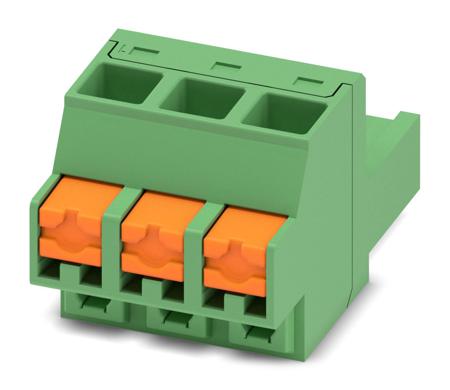 1861247 Phoenix Contact, 5.08mm Pitch, 5/ 3-ST-5, 08, FKCOR 2, 3 Way, Pluggable Terminal Block, Plug, Through Hole,
