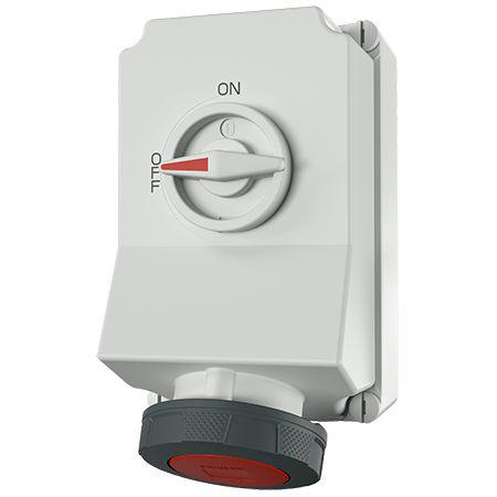 5110A MENNEKES Switchable IP67 Industrial Interlock 4P, Earthing Position 6h, 63A, 400 V