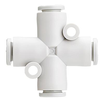 KQ2TW08-00A Pneumatic Cross Tube-to-Tube Adapter Connection A 8mm, B 8mm, C 8mm, D8mm