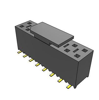 SSM-108-S-DV-LC-P-TR Samtec SSM Series Vertical Surface Mount PCB Socket, 16-Contact, 2-Row, 2.54mm Pitch, SMT Termination