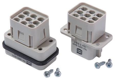 09120083101 HARTING Heavy Duty Power Connector Insert, 16A, Female, Han Q Series, 9 Contacts