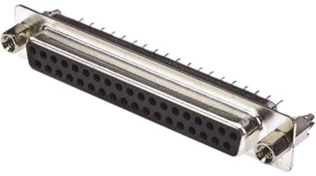 2301842-1 TE Connectivity AMPL 37 Way Vertical Through Hole D-sub Connector Receptacle, 2.77mm Pitch, with 4-40 Screw Locks