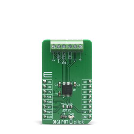 MIKROE-4110 MikroElektronika , DIGI POT 6 CLICK Adapter Board for MCP41HV51 for MCP41HV51