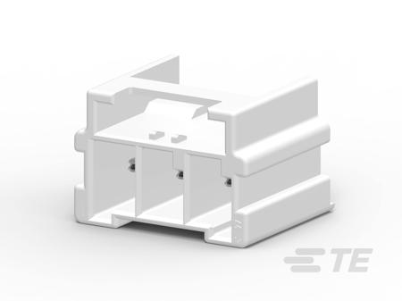 1969688-3 TE Connectivity Power Triple Lock Series Vertical Board Mount PCB Header, 3 Contact(s), 6mm Pitch, 1 Row(s), Shrouded