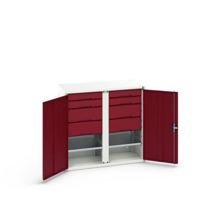 16926557-24 Bott 2 Door, 8 Drawer Sheet Steel Cupboard, 1050 x 550 x 1000mm