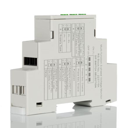 223-7794 RS PRO Phase Monitoring Relay With SPDT Contacts, 3 Phase, Overvoltage Protection, Undervoltage Protection