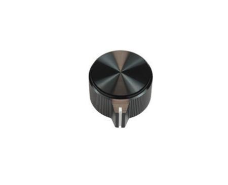 ACCKMP2416NLS14 Vishay 23.8mm Black Potentiometer Knob for 6.35mm Shaft Round Shaft,