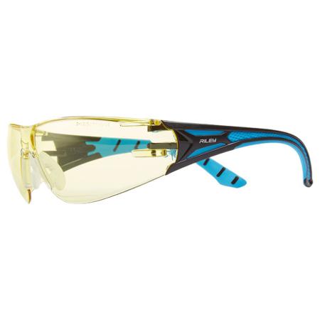 RLY00234 Riley Stream Anti-Mist UV Safety Spectacles, Amber Polycarbonate Lens, Vented