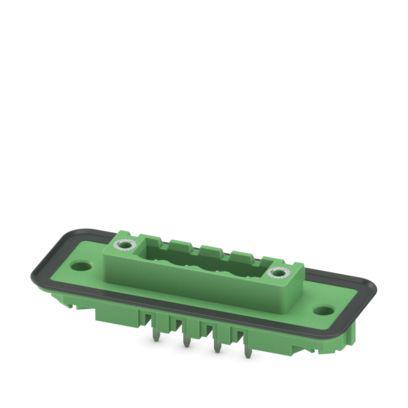 1899304 Phoenix Contact, 5.08mm Pitch, 4 Way, , Pluggable Terminal Block, Feed Through Header, Flange Mount, Plug In, Push In