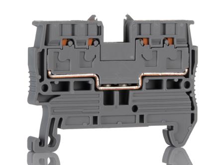 3211019 Phoenix Contact  PT 2.5/S-QUATTRO Series Grey, 4-Level, Push In Termination