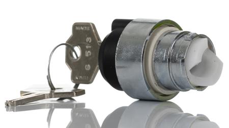 238-3928 RS PRO 2-position Key Switch Head, Maintained, 22.5mm Cutout