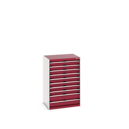 40020065-24V Bott 10 Cabinet, Steel, 1200mm x 650mm x 800mm, Red