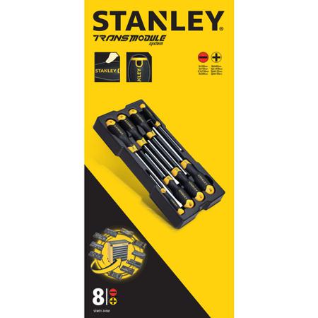 STMT1-74181 Stanley Flared, Parallel, Phillips Screwdriver Sets, 8-Piece