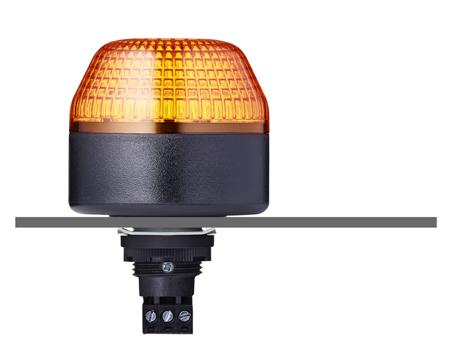 802501405 AUER Signal IBL Series Amber Multiple Effect Beacon, 24 V ac/dc, Panel Mount, LED Bulb, IP65