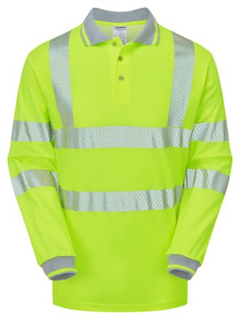 LFE925-NB-5XL PULSAR LFE903 Yellow Men Hi Vis Polo Shirt, 5XLin