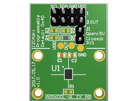 AS5600L-WL_EK_AB ams OSRAM  Position Sensor Adapter Board for AS5600L AS5600L