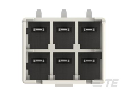 2371336-1 TE Connectivity Compact Power Connector Surface Mount Plug, 6, 10A, 300 V AC