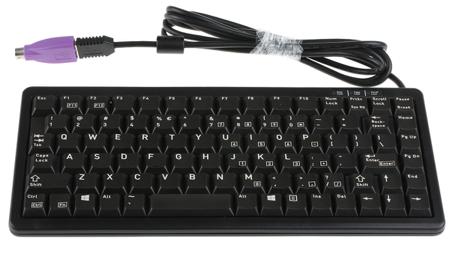 G84-4100LCMEU-2 CHERRY Wired PS/2, USB Compact Keyboard, QWERTY (US), Black