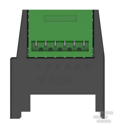4-1746741-6 TE Connectivity RITS Connector Socket 6 Way Straight Cable Mount 2mm Pitch Green