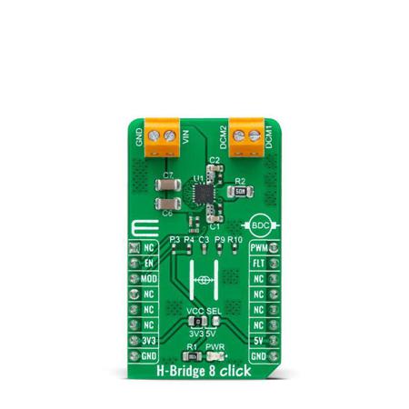 MIKROE-4775 MikroElektronika H-Bridge 8 Click Half-Bridge Driver for MP6519 for mikroBUS Socket